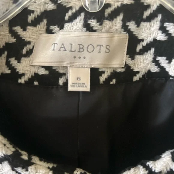 Talbots Houndstooth jacket. Size 6 - Picture 2 of 3